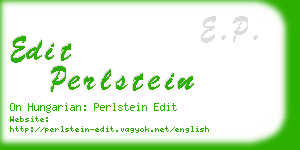 edit perlstein business card